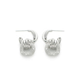 RSNY geometric abstract winding stud earrings - R2186A