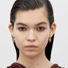 RSNY geometric abstract winding stud earrings - R2186B