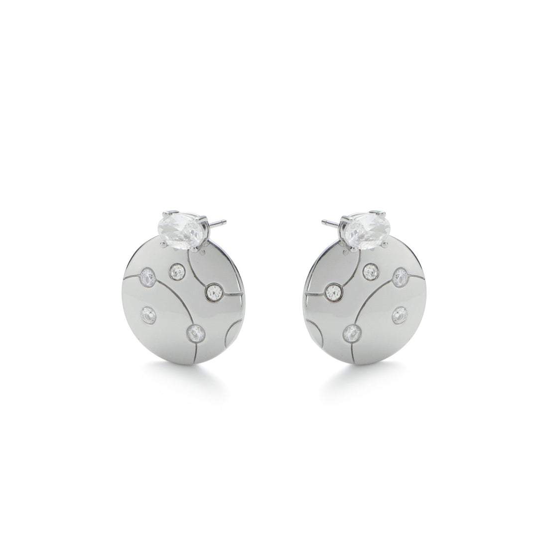 RSNY geometric line stud earrings - R2126A