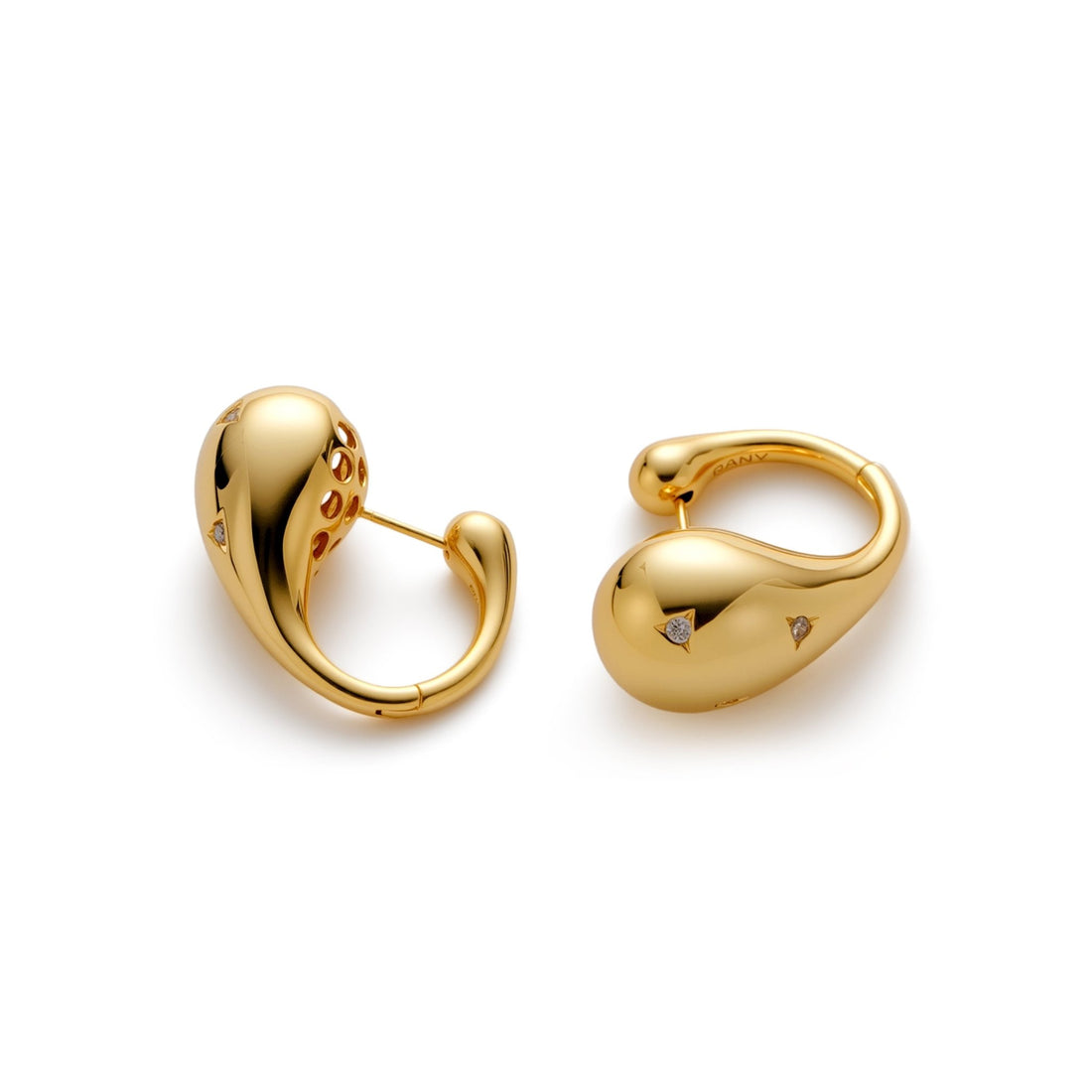 RSNY geometric streamlined earrings - R2160B