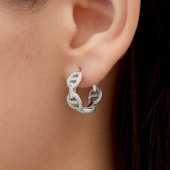 RSNY Geometric Textured Earrings - R2177A