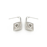 RSNY Heart Lock Earrings - R2198A