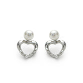 RSNY heart stud earrings - F1046A - G
