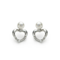 RSNY heart stud earrings - F1046A - G