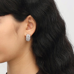 RSNY hollow geometric line earrings - R2102A