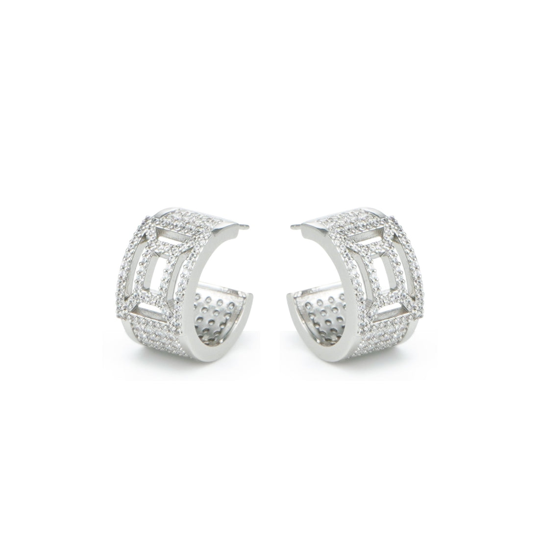 RSNY hollow geometric line earrings - R2102A
