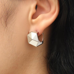 RSNY irregular diamond cut earrings - R2161A