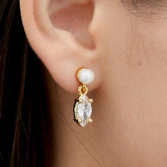 RSNY irregular pearl stud earrings - R2151B