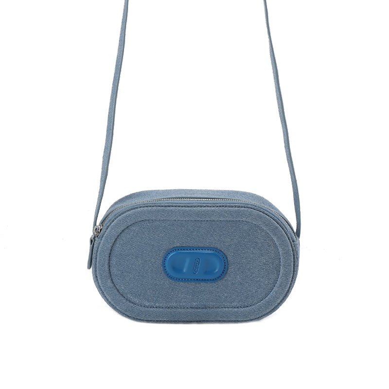 RSNY Oval Loop Pig Nose Shoulder Bag - Denim Color Matching - BG0080B