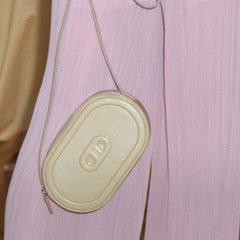 RSNY Oval Loop Pig Nose Shoulder Bag - Milk Tea Color - BG0080C