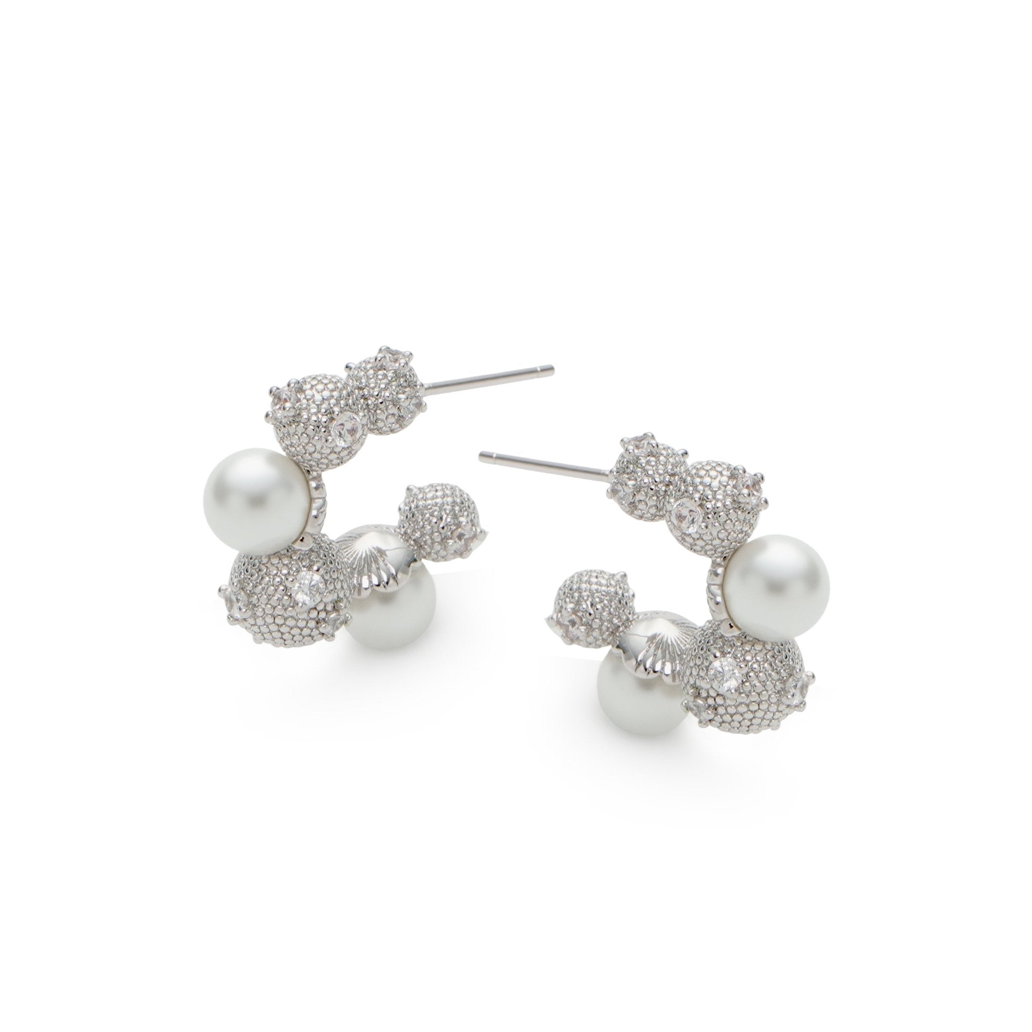 RSNY Pearl Crystal Diamond Earrings - R2222A