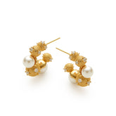 RSNY Pearl Crystal Diamond Earrings - R2222B