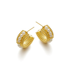 RSNY pearl earrings - R2153B