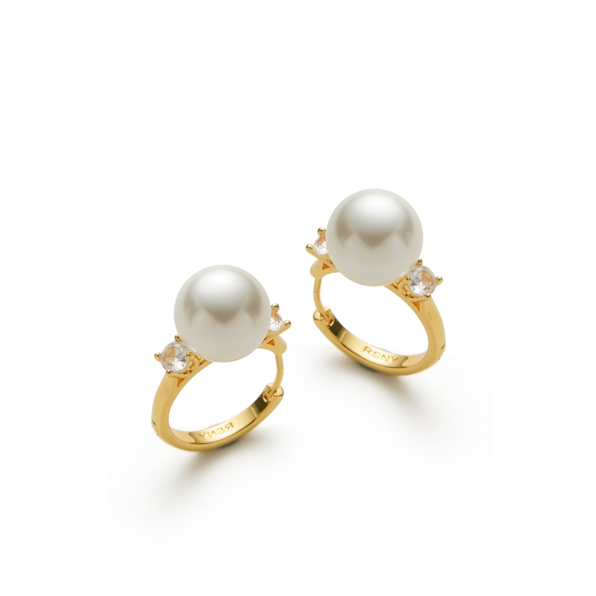 RSNY pearl ring earrings - R2163B