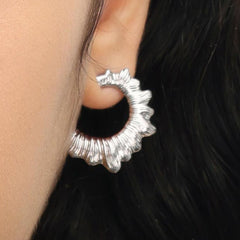 RSNY pleated earrings - R2089B