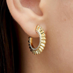 RSNY pleated earrings - R2138B