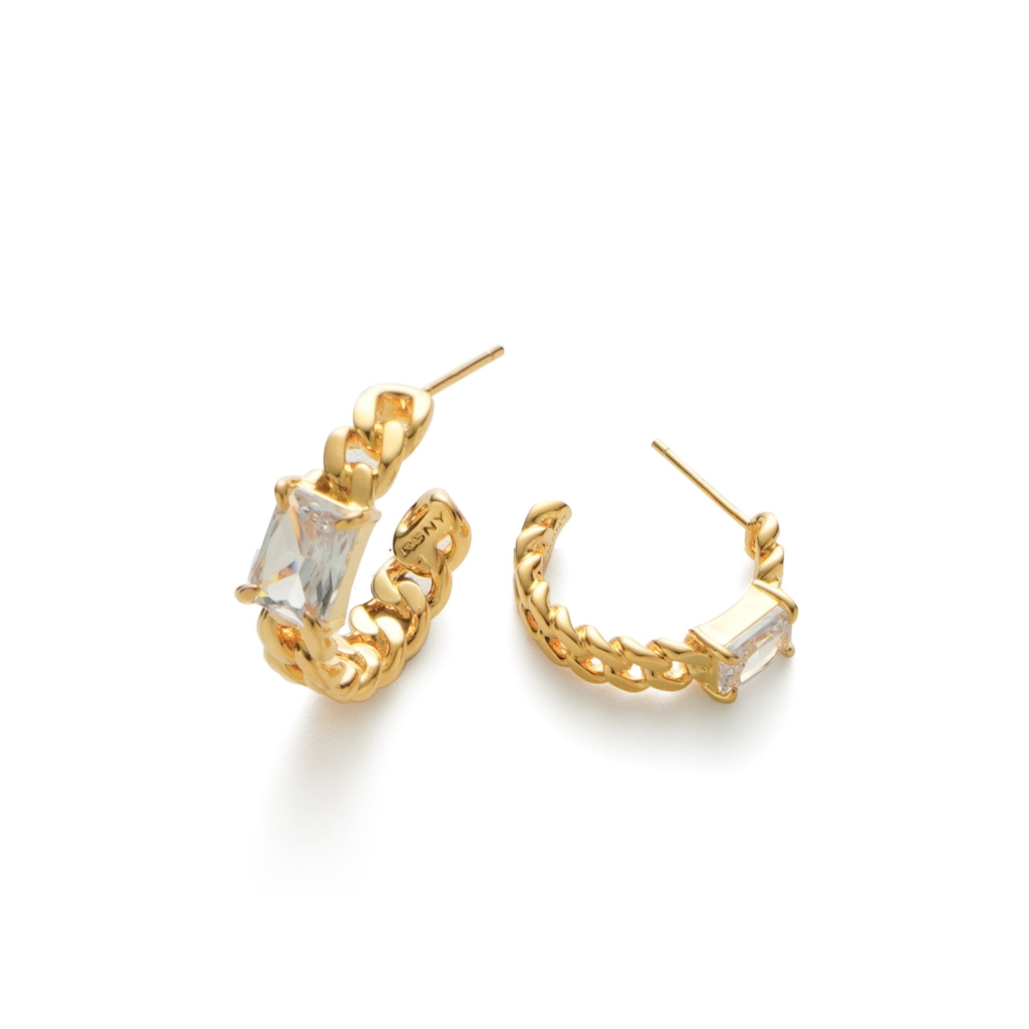 RSNY Princess Square Chain Earrings - R2106B