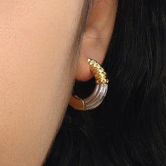 RSNY Roman stitching texture earrings - R2045A