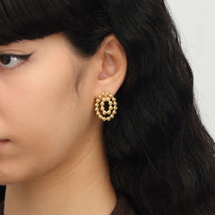 RSNY round ring smart stud earrings - R2120B