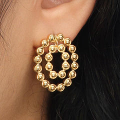 RSNY round ring smart stud earrings - R2120B
