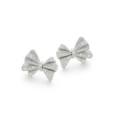 RSNY shiny bow stud earrings - R2183A