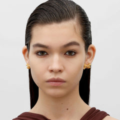 RSNY shiny bow stud earrings - R2183B