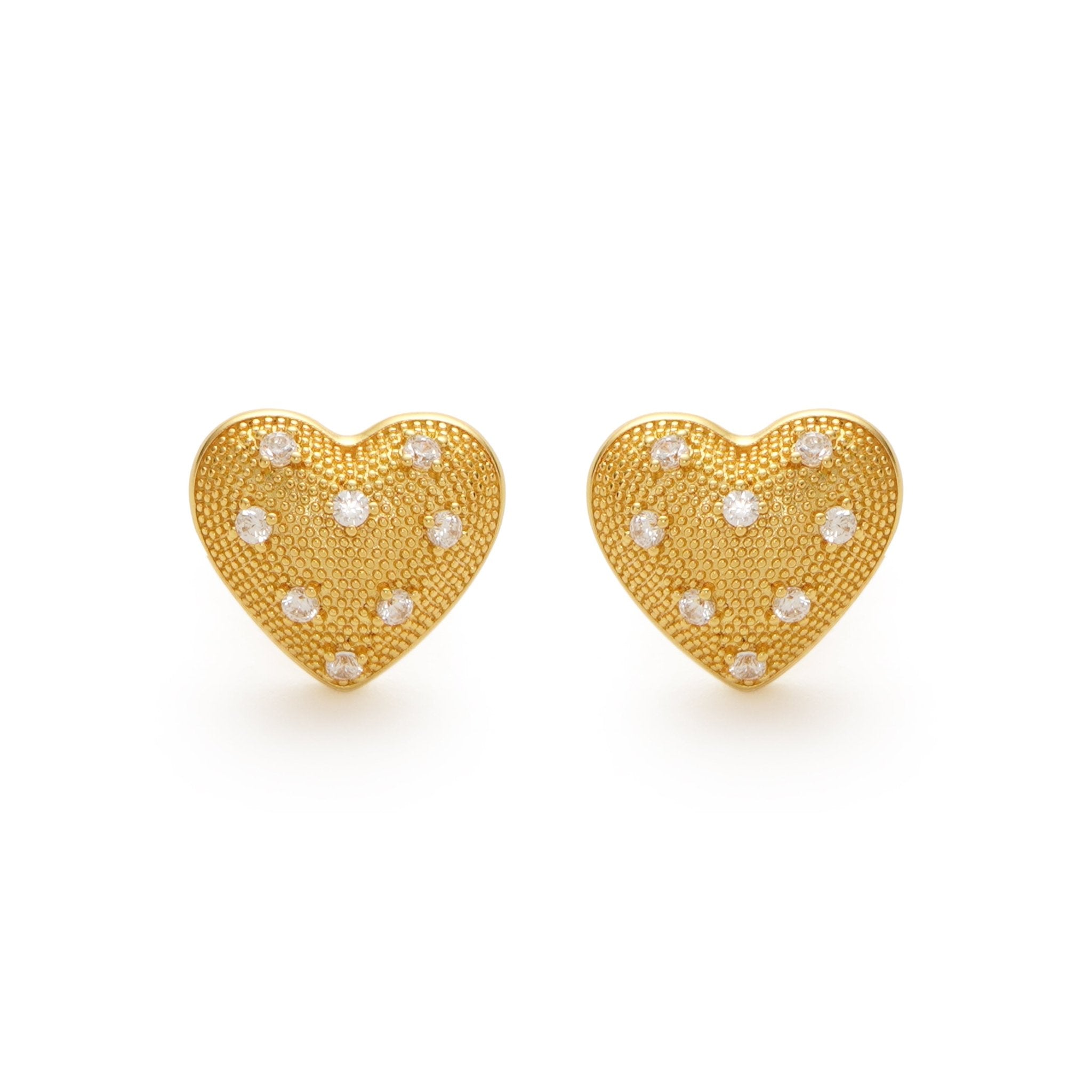 RSNY Shiny Heart Earrings - R2192B