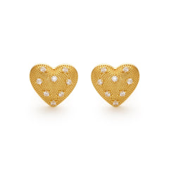 RSNY Shiny Heart Earrings - R2192B