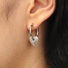 RSNY Shiny Heart Earrings - R2199A