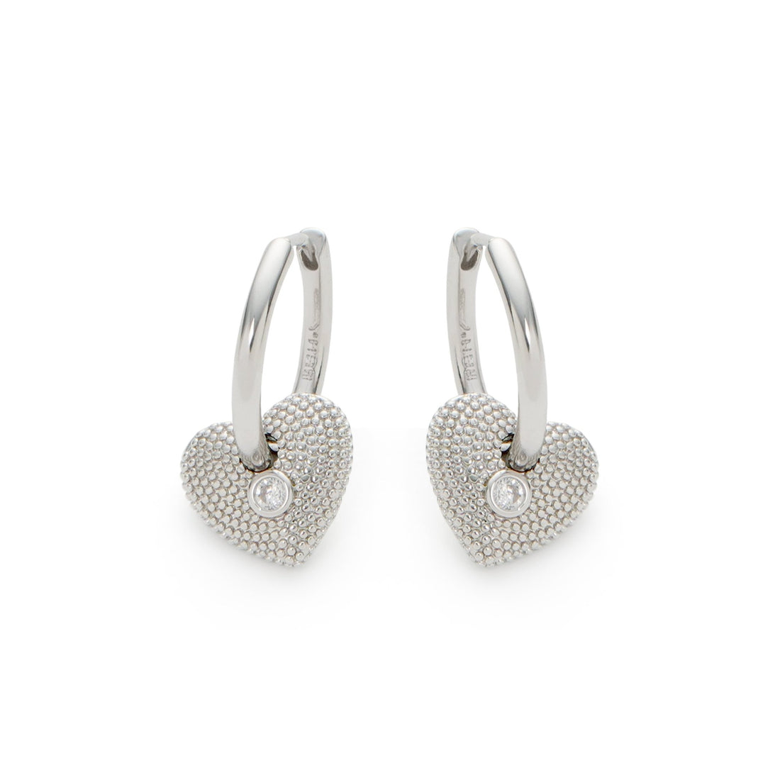 RSNY Shiny Heart Earrings - R2199A