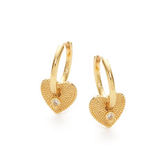 RSNY Shiny Heart Earrings - R2199B
