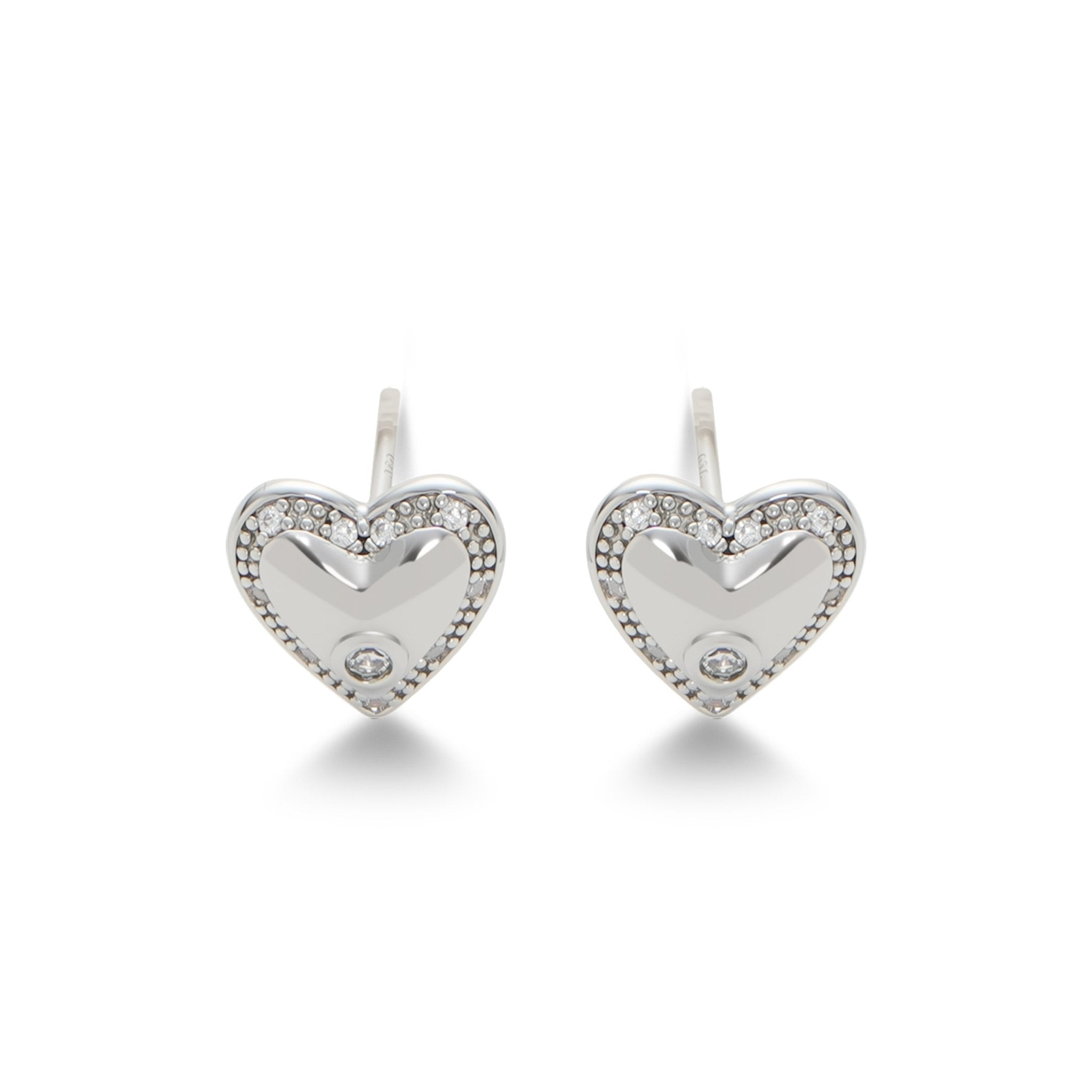 RSNY Shiny Heart Earrings - R2200A
