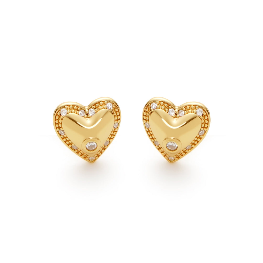 RSNY Shiny Heart Earrings - R2200B