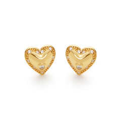 RSNY Shiny Heart Earrings - R2200B