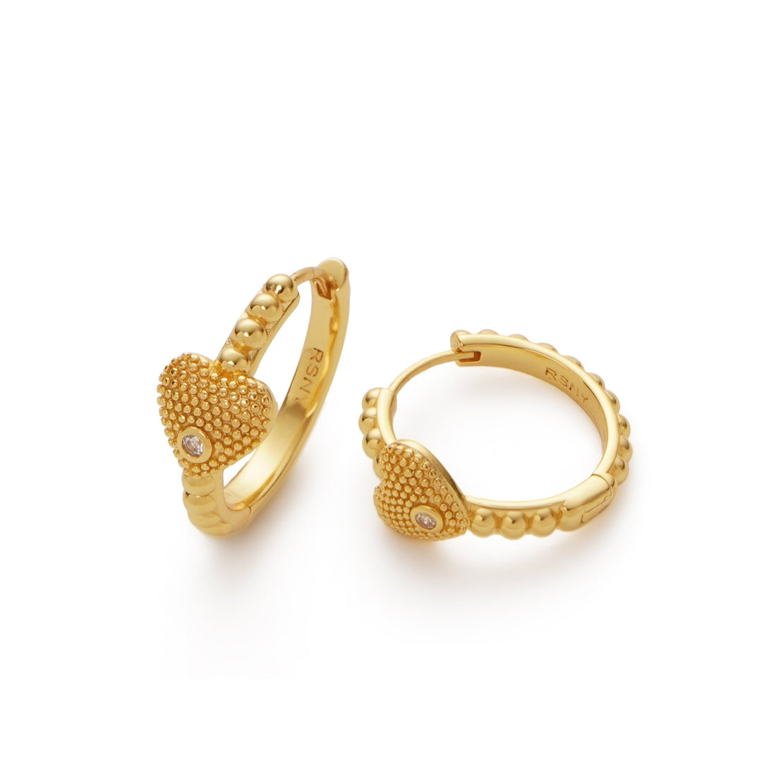 RSNY Shiny Heart Earrings - R2201B
