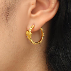 RSNY Shiny Heart Earrings - R2201B