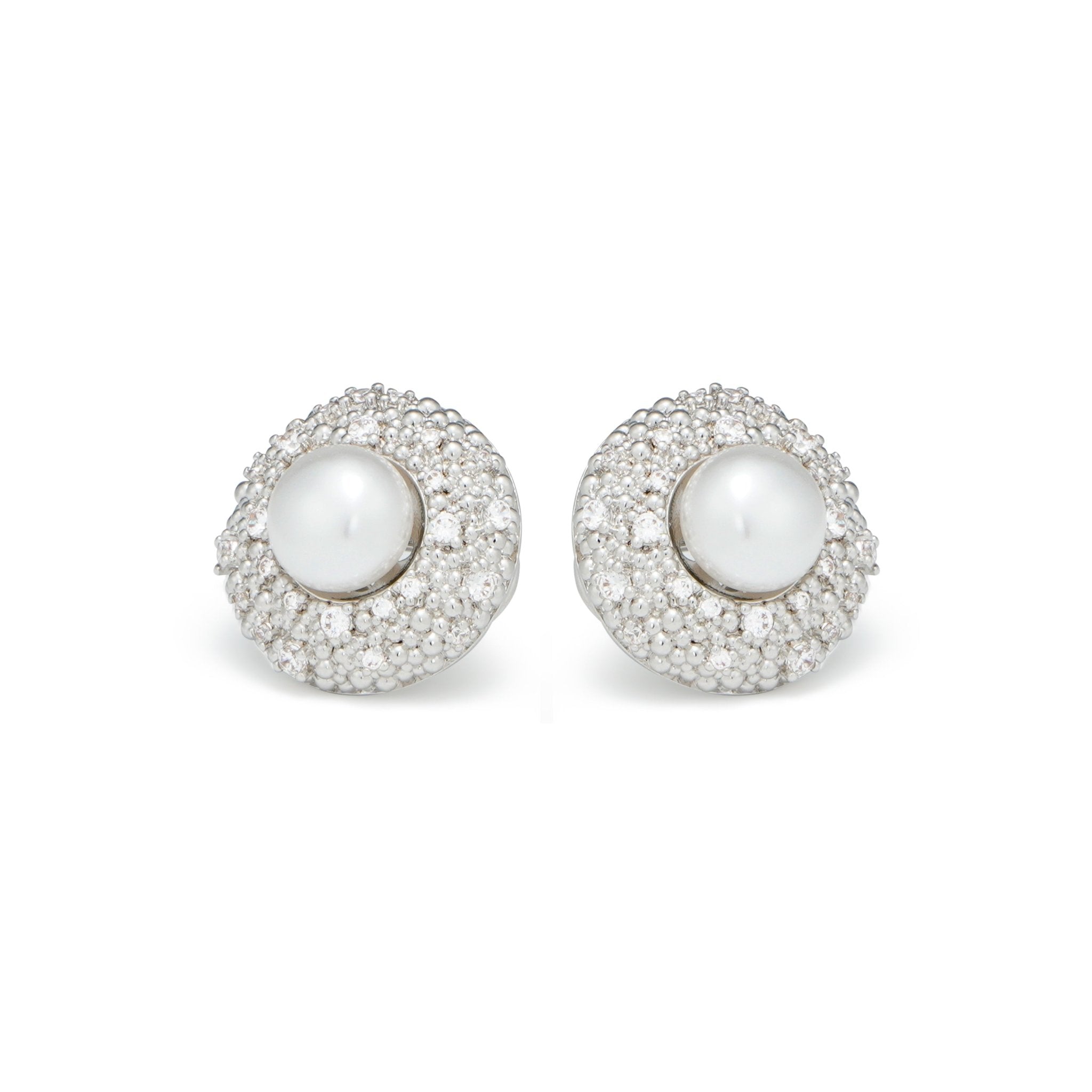 RSNY Shiny Pearl Stud Earrings - R2086A
