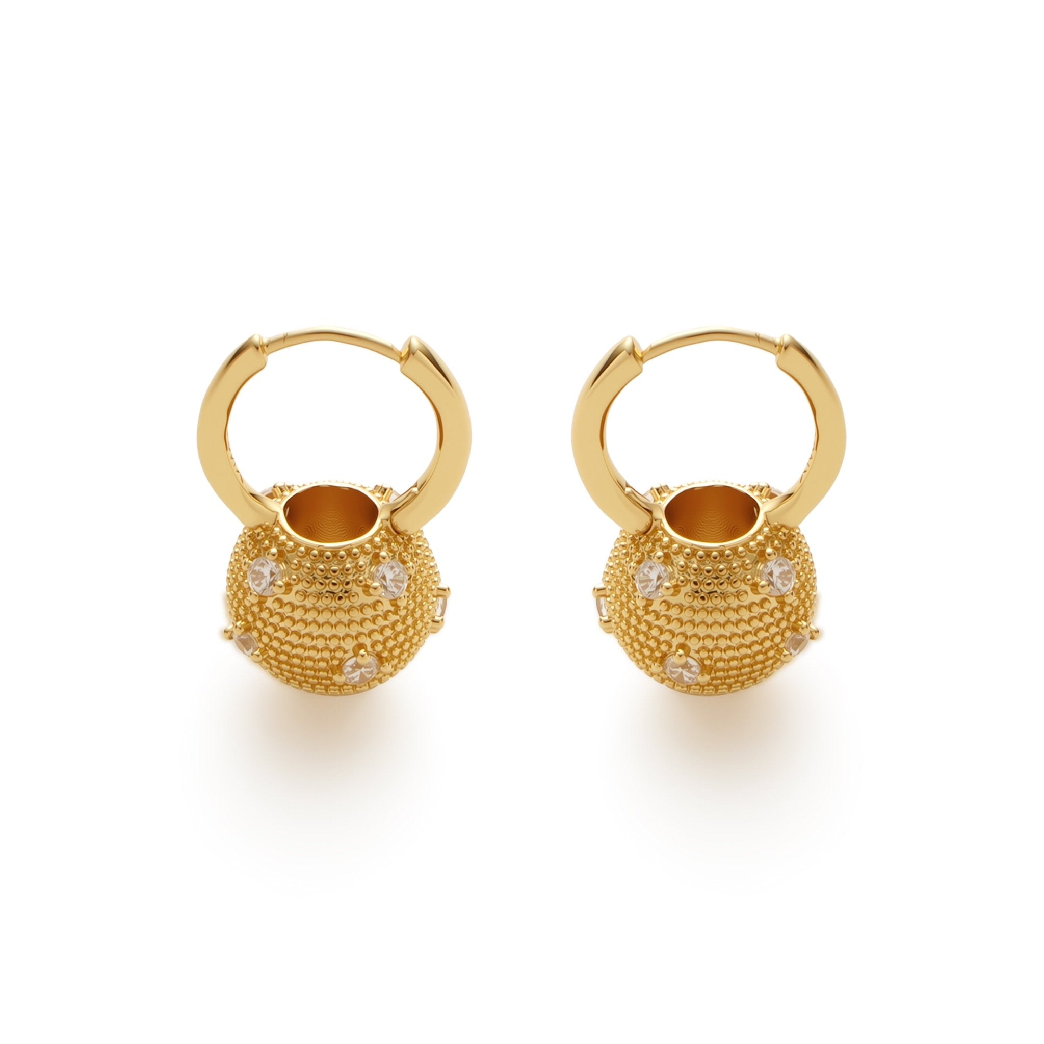 RSNY Shiny Spherical Earrings - R2190B