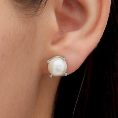 RSNY simple pearl stud earrings - R2173A