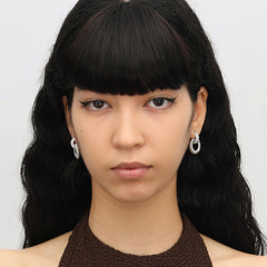 RSNY textured chain stud earrings - R2058A