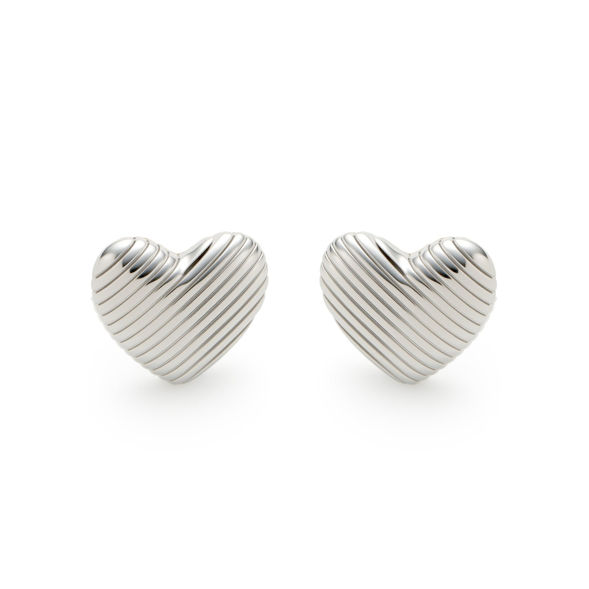 RSNY Textured Heart Earrings - R2228A
