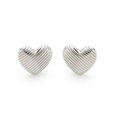 RSNY Textured Heart Earrings - R2228A
