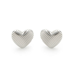RSNY Textured Heart Earrings - R2228A
