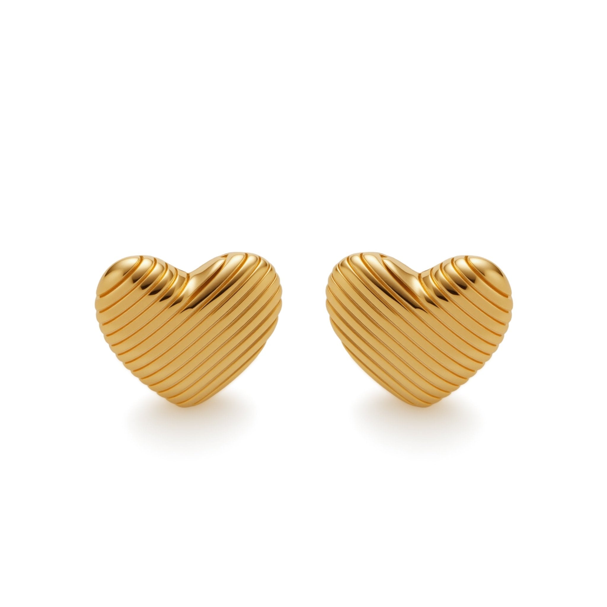 RSNY Textured Heart Earrings - R2228B