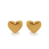RSNY Textured Heart Earrings - R2228B