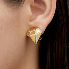 RSNY three - dimensional drill stud earrings - R2088B