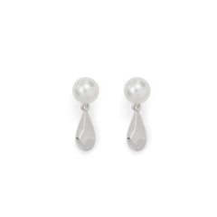 RSNY water drop diamond pearl stud earrings - R2097A