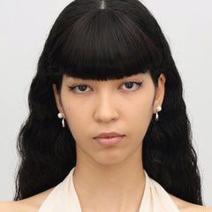 RSNY water drop diamond pearl stud earrings - R2097A