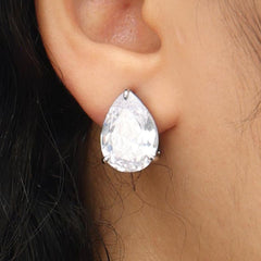 RSNY water drop shape diamond stud earrings - R2131A