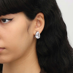 RSNY water drop shape diamond stud earrings - R2131A